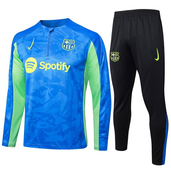 Sudadera De Training Barcelona 2024-2025 Azul Verde